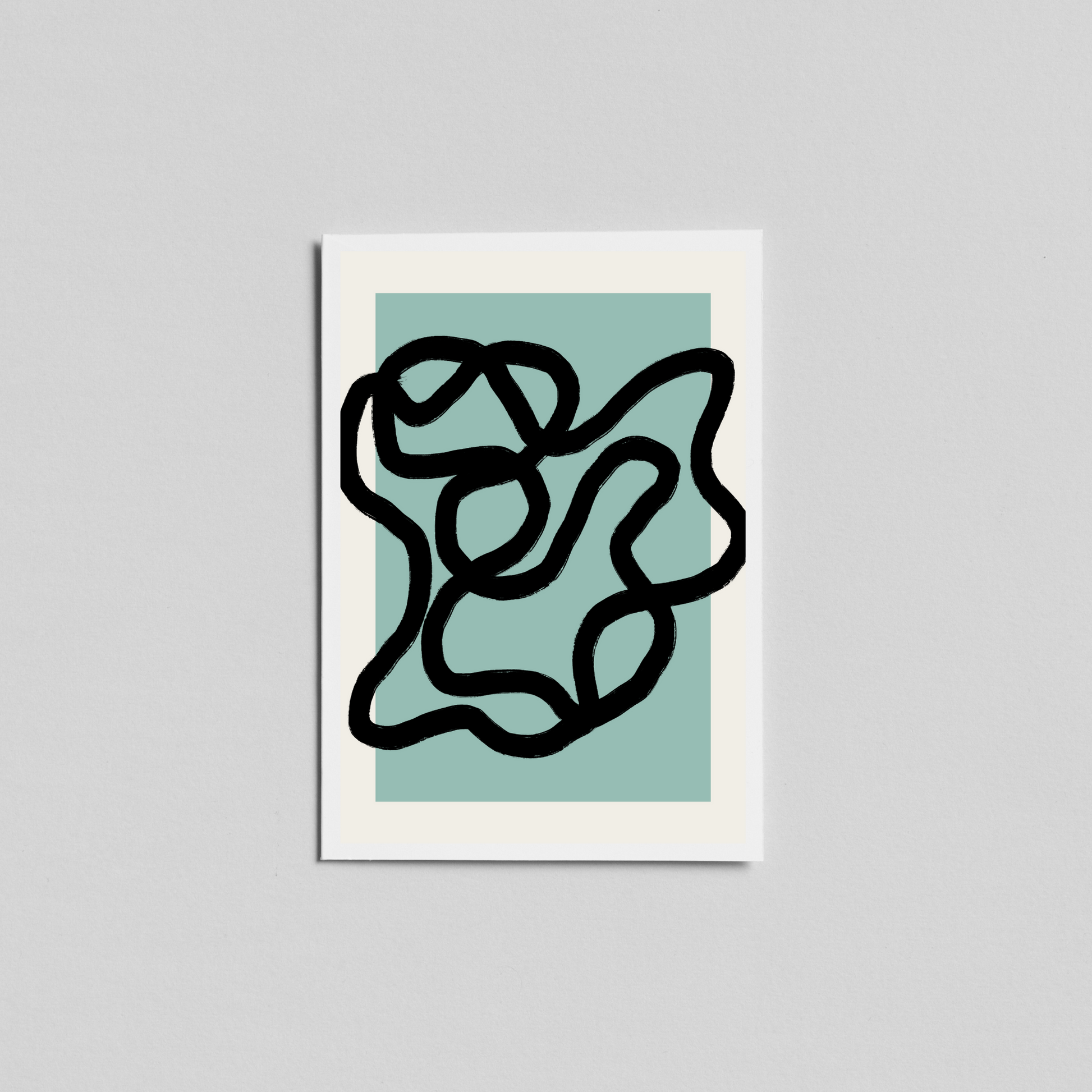 Teal Scribble Print - Ayah Creative Studio