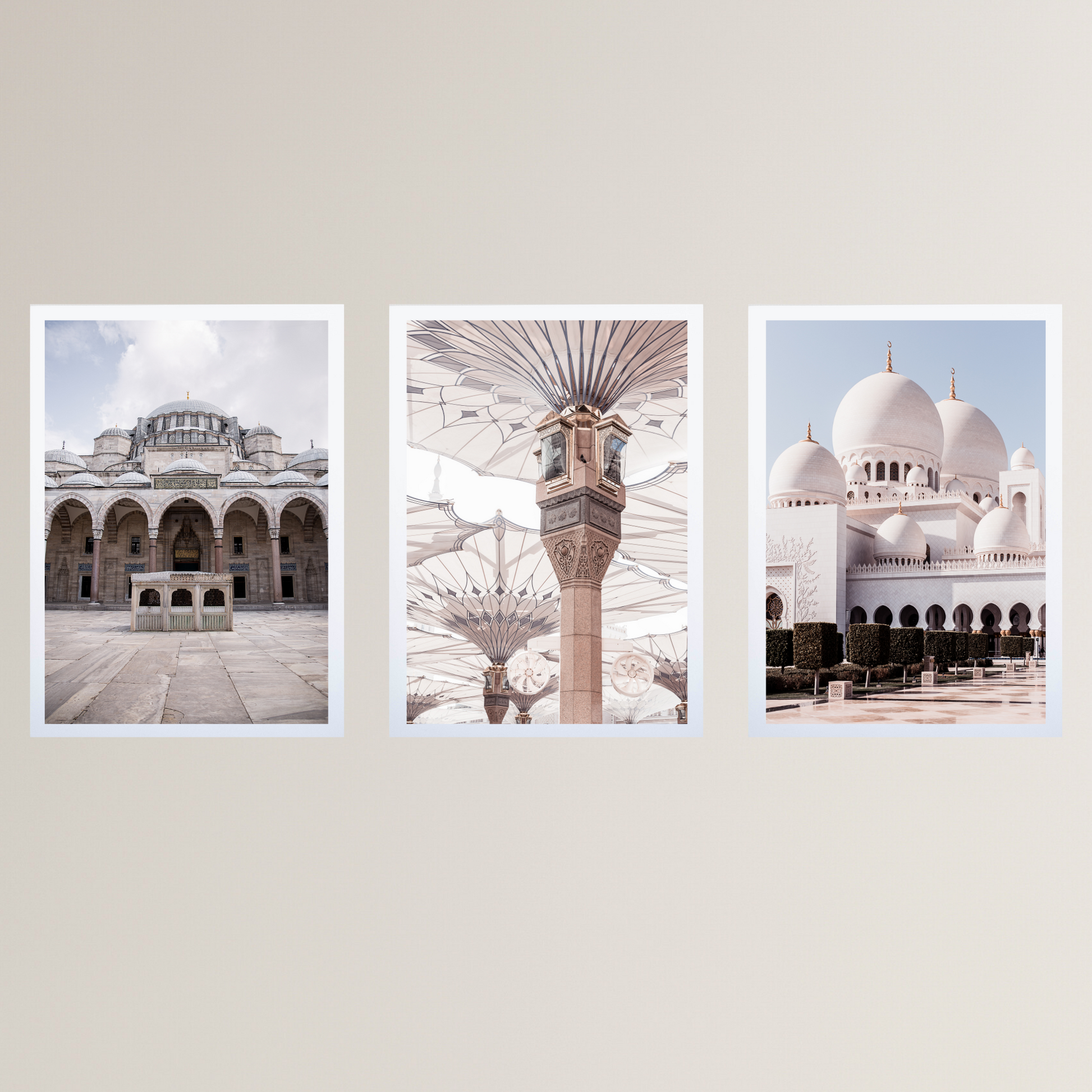 Mosque Set of 3 Prints in Colour - Ayah Creative Studio