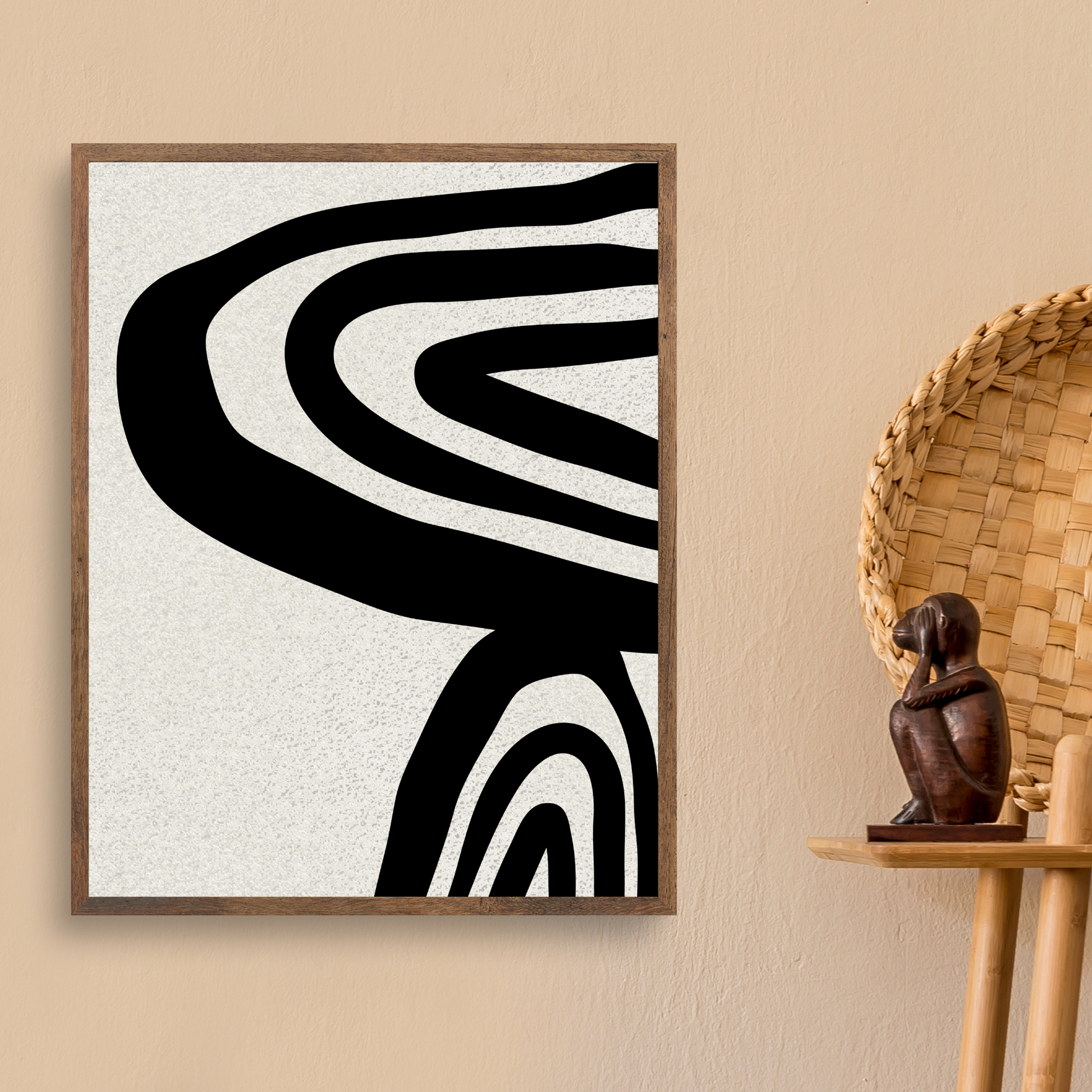 Black Layered Print 2 - Ayah Creative Studio