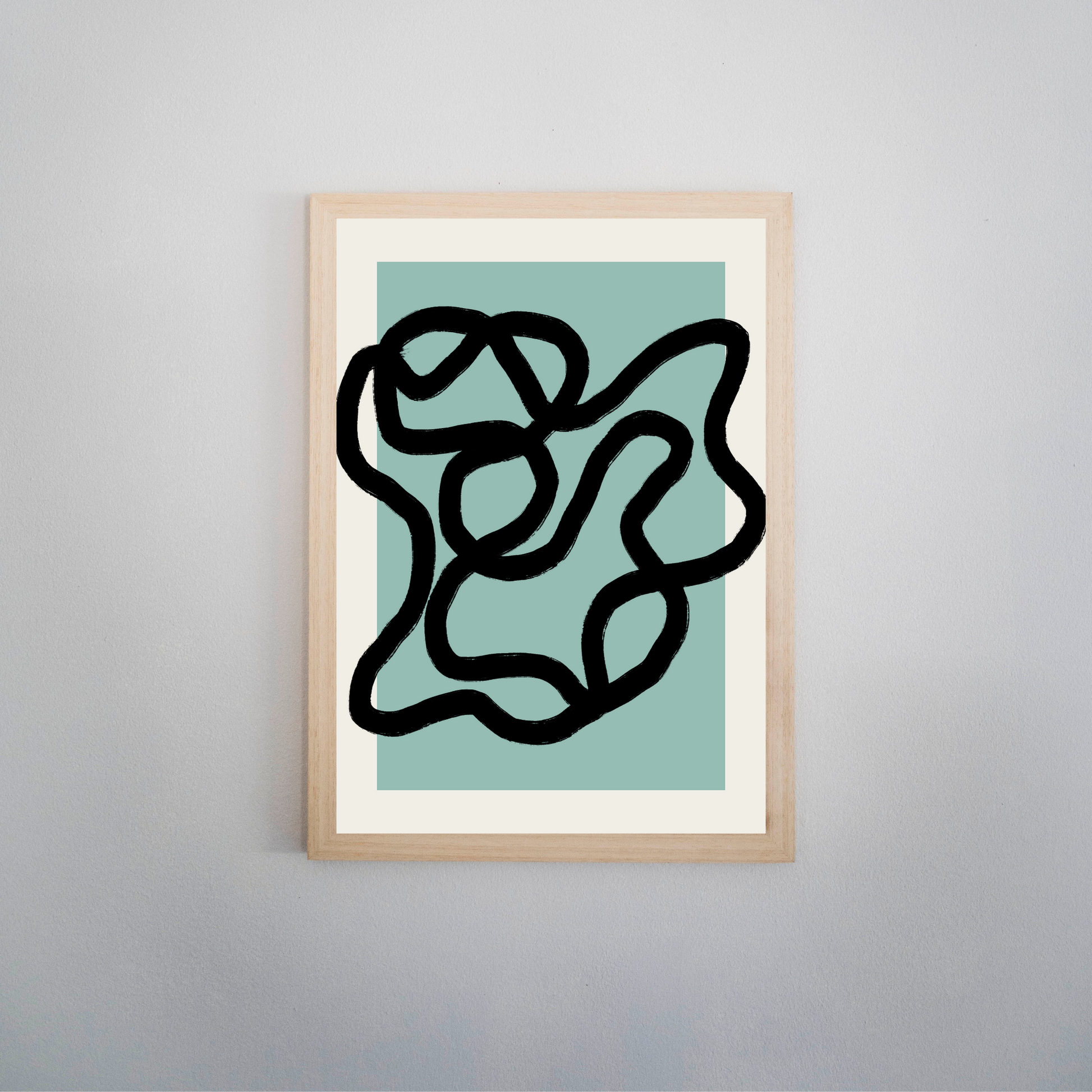 Teal Scribble Print - Ayah Creative Studio