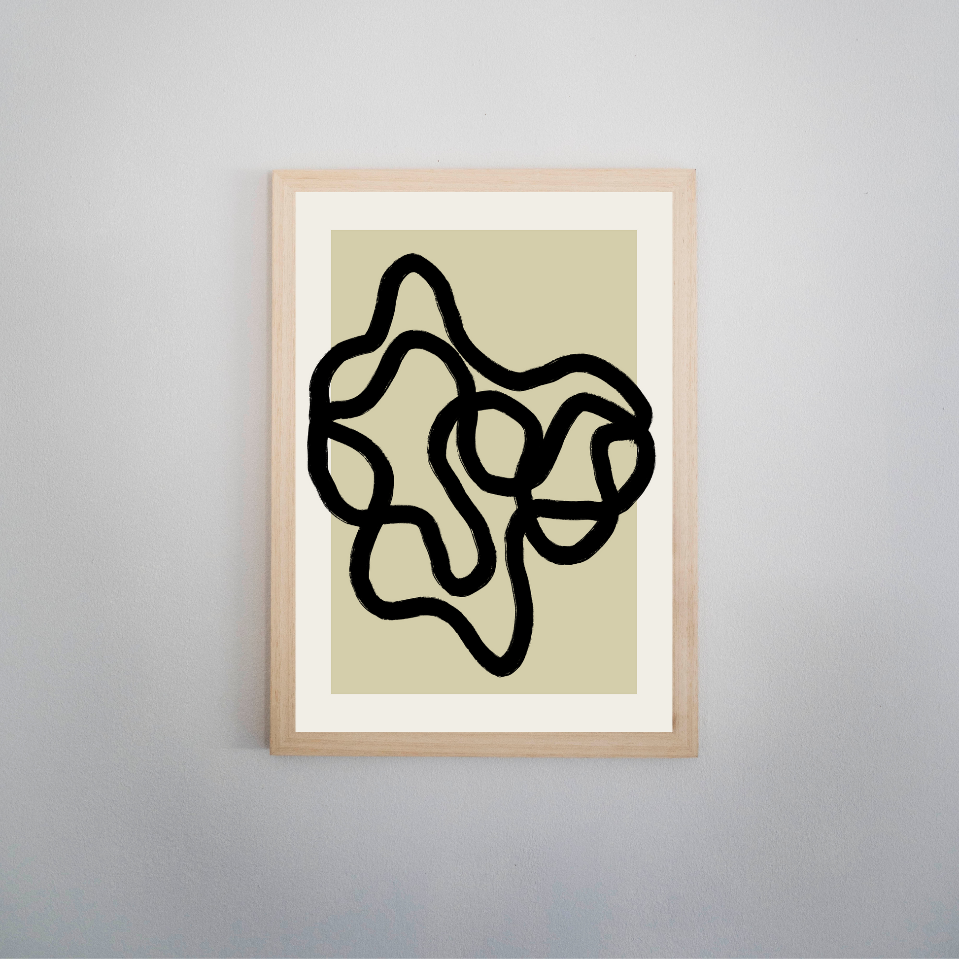 Olive Scribble Print - Ayah Creative Studio