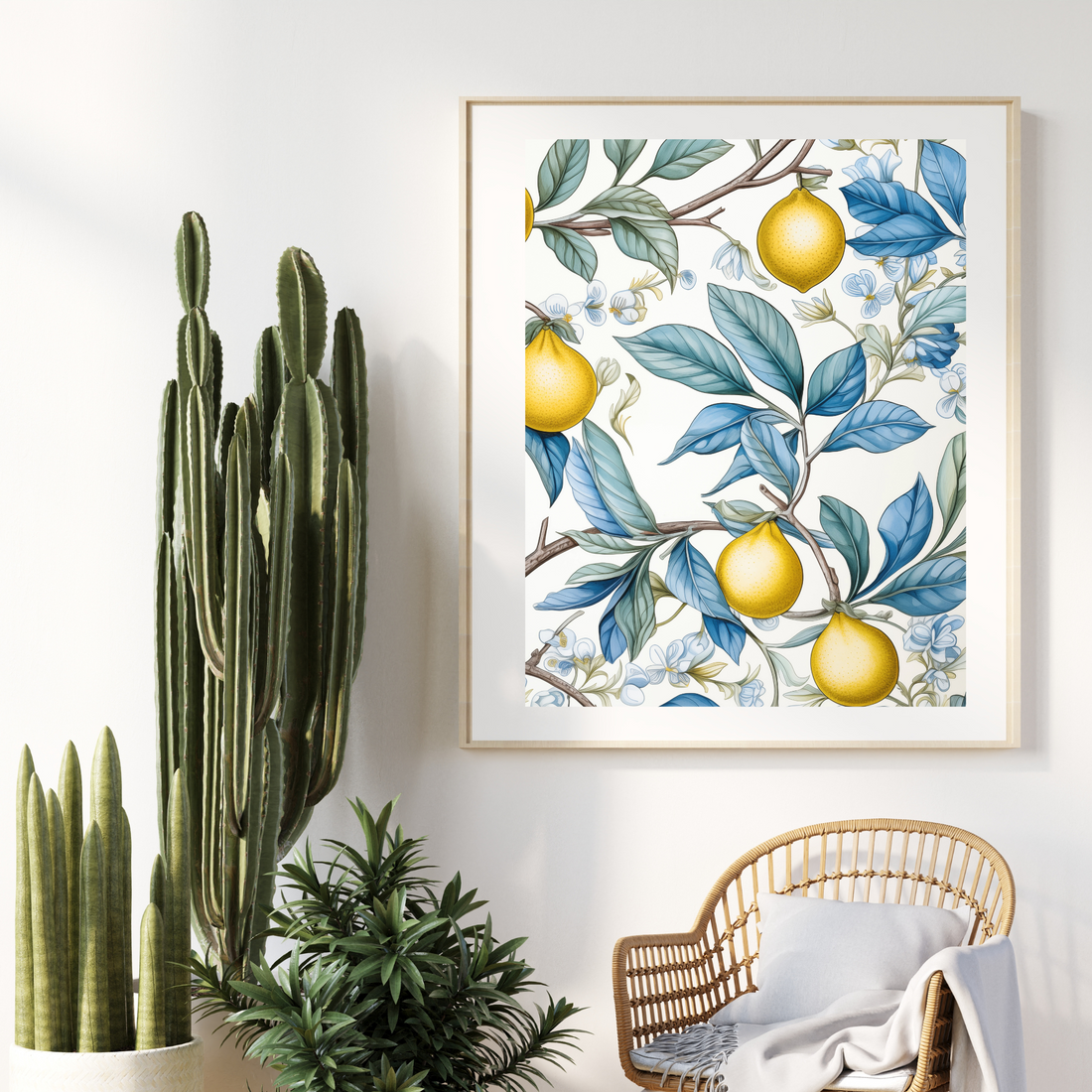 Lemon Azure Print - Ayah Creative Studio