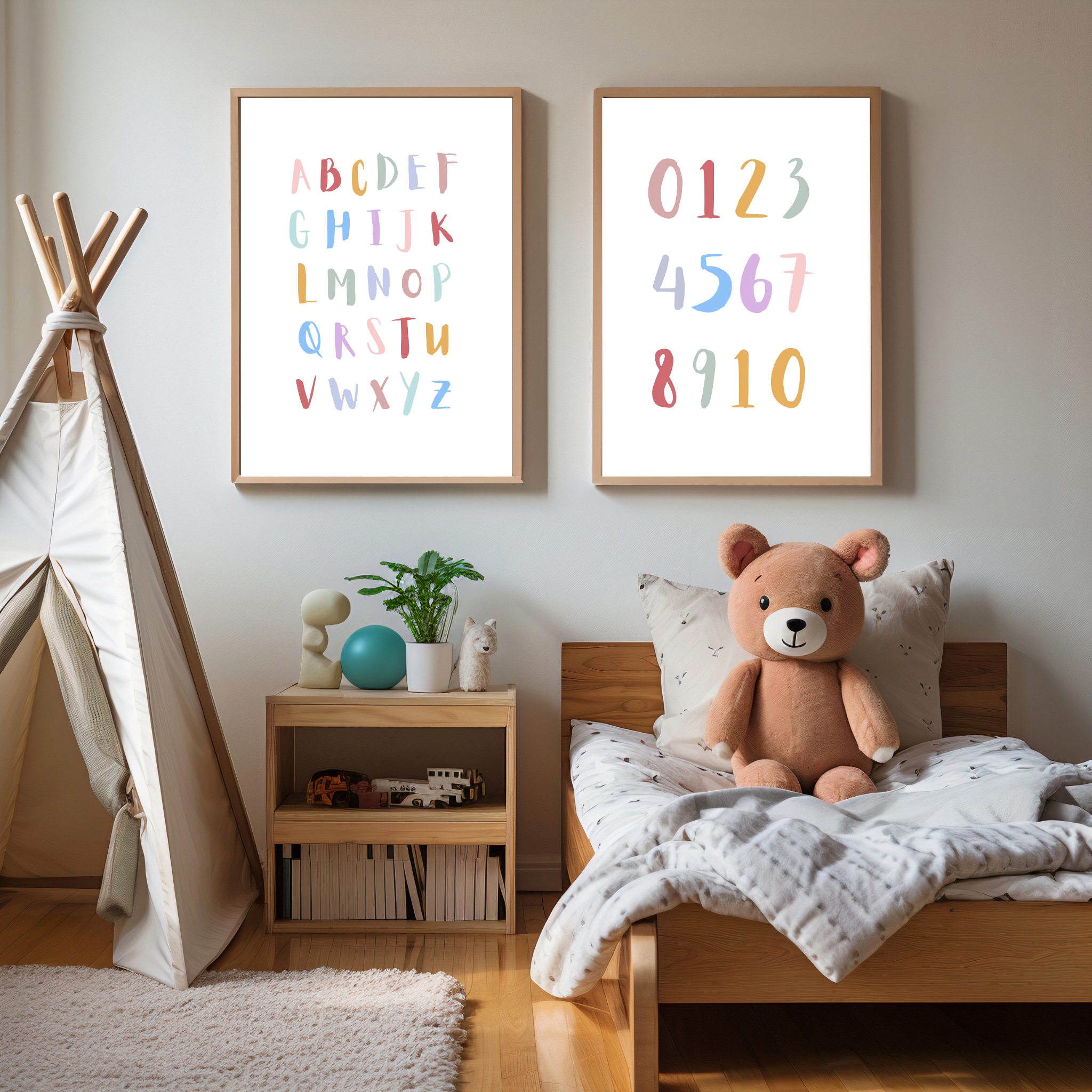 Alphabet & Numbers Print Set - Ayah Creative Studio