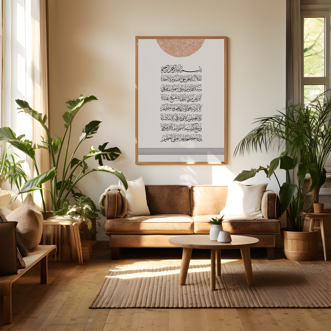 Ayatul Qursi Minimal Moon Print - Ayah Creative Studio