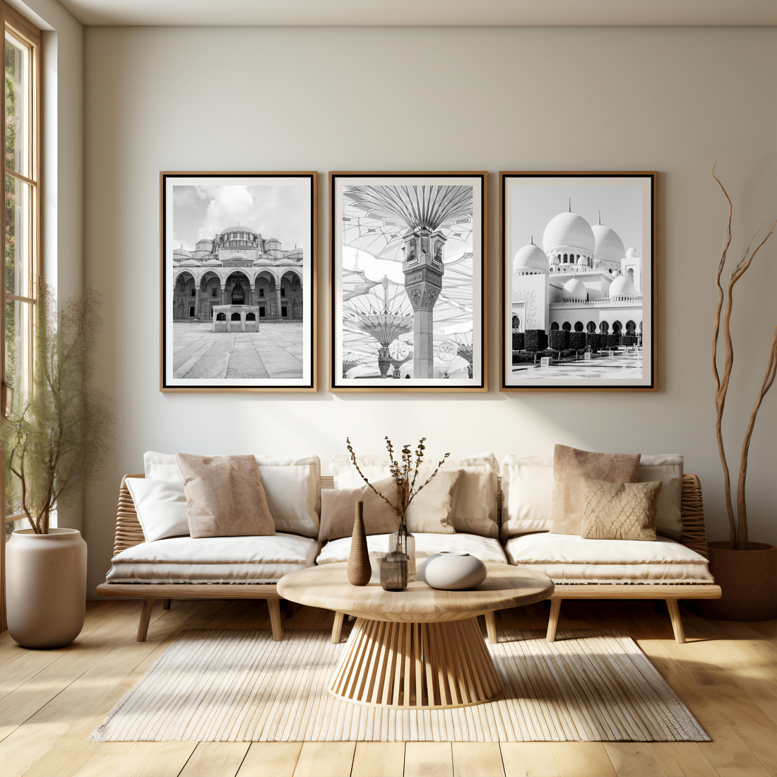 Mosque Set of 3 Prints in B&W - Ayah Creative Studio